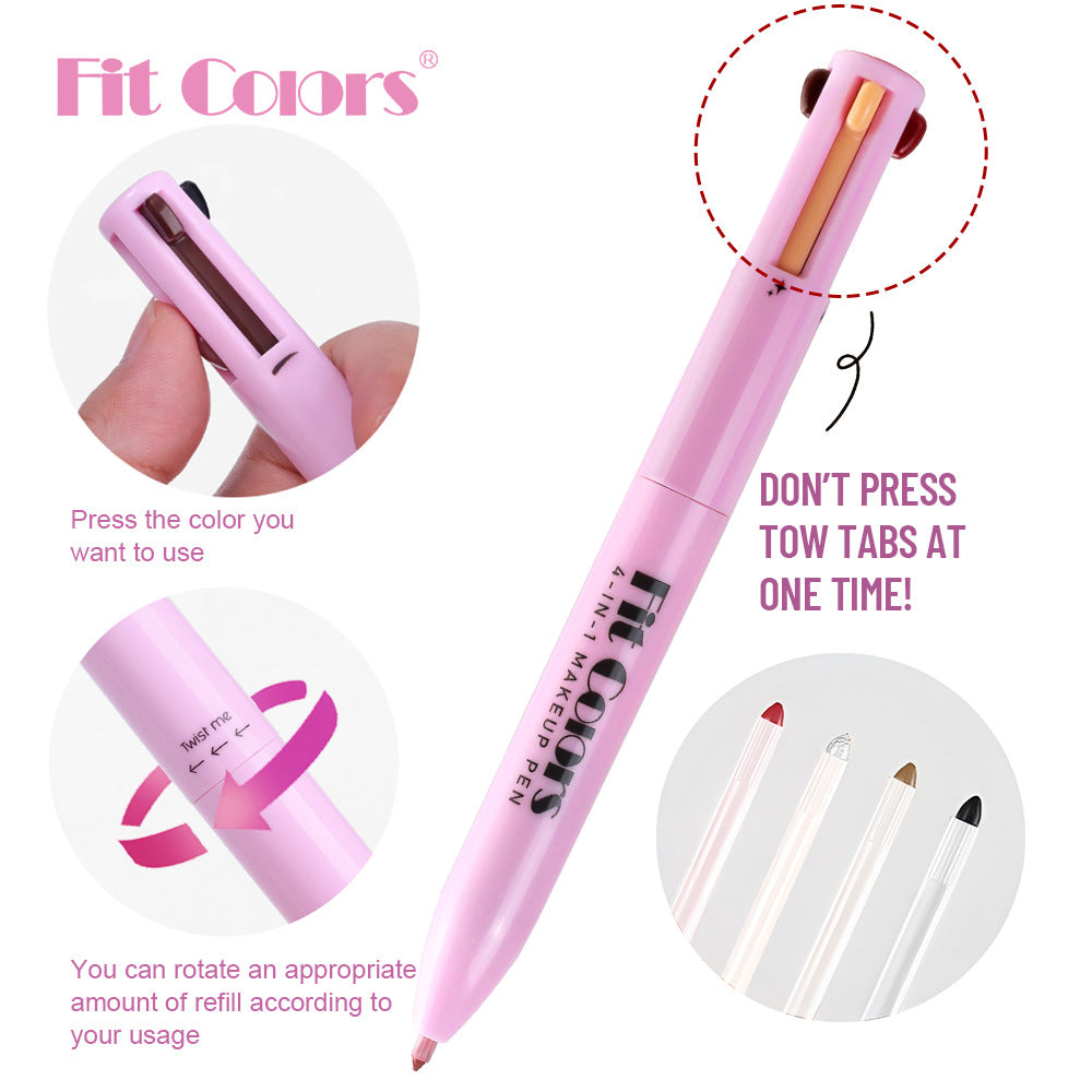 4-in-1 Beauty Pen shown from the side, slim and travel-friendly